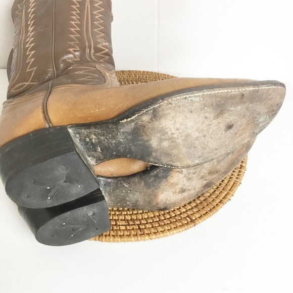 Tony Lama men's round toe leather boots, SZ 11.5AA AZTEC USA MADE Men’s - Picture 7 of 7